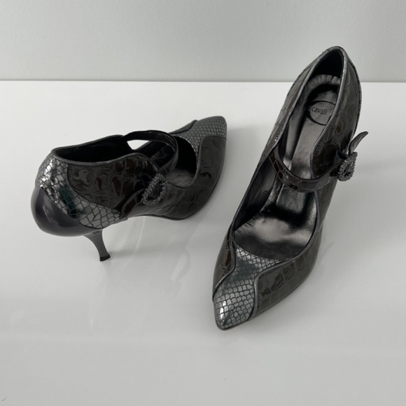 Just Cavalli all leather patern pump shoes - Picture 6 of 8